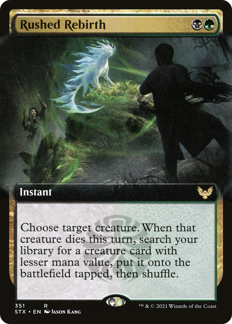 Rushed Rebirth (Extended Art) [Strixhaven: School of Mages] Foil
