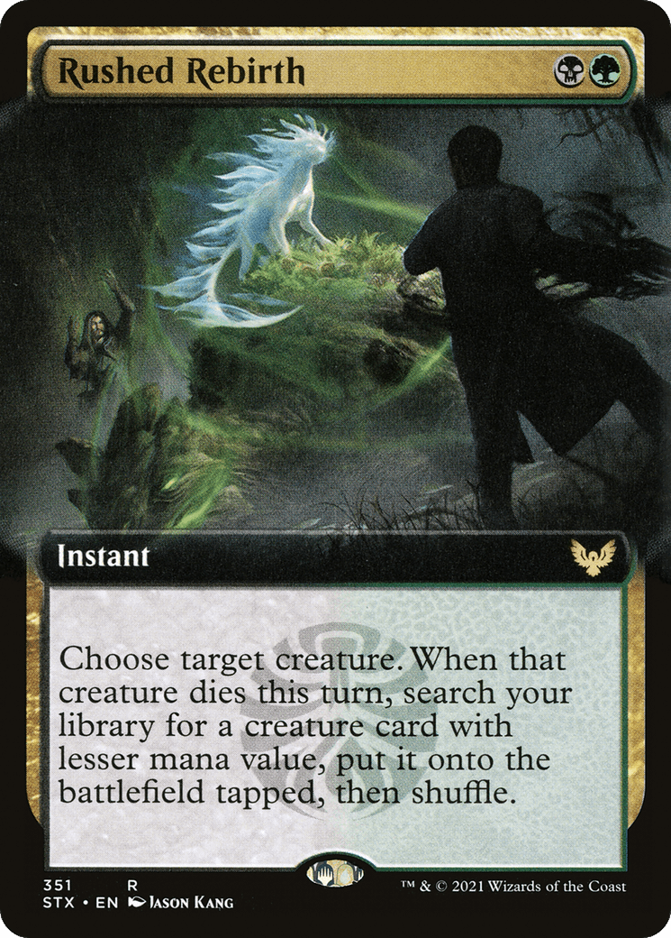 Rushed Rebirth (Extended Art) [Strixhaven: School of Mages] Foil