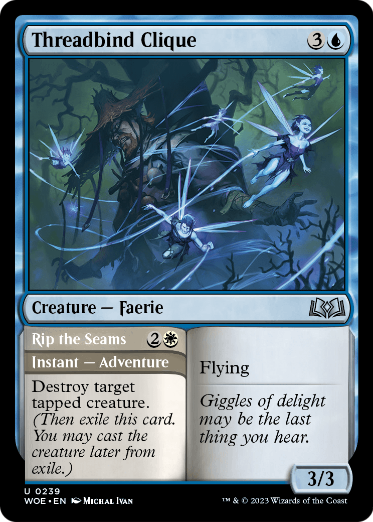 Threadbind Clique // Rip the Seams [Wilds of Eldraine] Foil