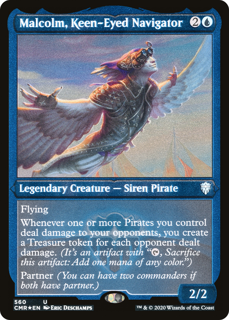 Malcolm, Keen-Eyed Navigator (560) [Commander Legends]  Foil