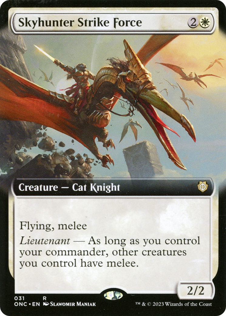 Skyhunter Strike Force (Extended Art) [Phyrexia: All Will Be One Commander] Foil