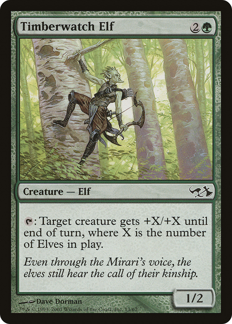 Timberwatch Elf (013) [Duel Decks: Elves vs. Goblins]  Foil