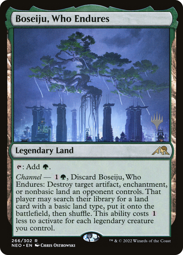 Boseiju, Who Endures (Promo Pack) [Kamigawa: Neon Dynasty Promos] Foil