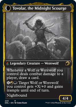 Tovolar, Dire Overlord // Tovolar, the Midnight Scourge [Innistrad: Double Feature] Foil