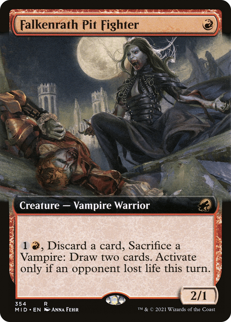 Falkenrath Pit Fighter (Extended Art) [Innistrad: Midnight Hunt] Foil