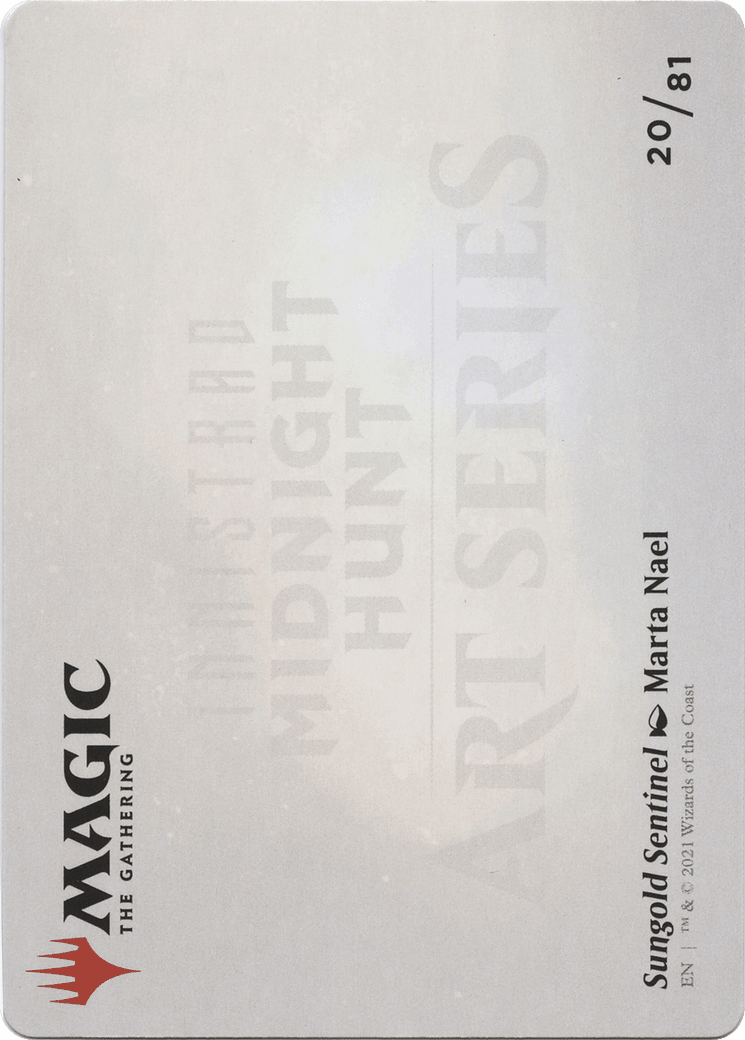 Sungold Sentinel // Sungold Sentinel (AMID-020) - Midnight Hunt Art Series (Borderless) Foil