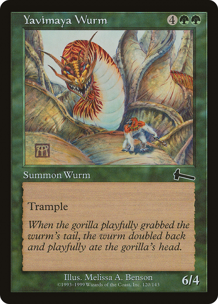 Yavimaya Wurm [Urza's Legacy] Foil