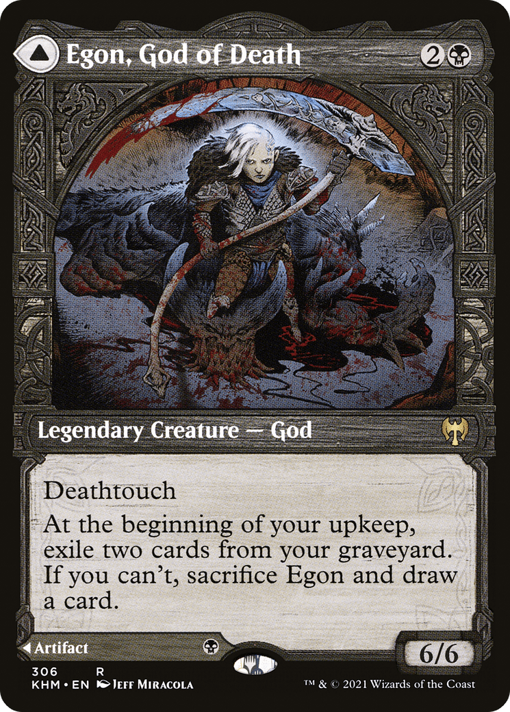 Egon, God of Death // Throne of Death (Showcase) [Kaldheim] Foil