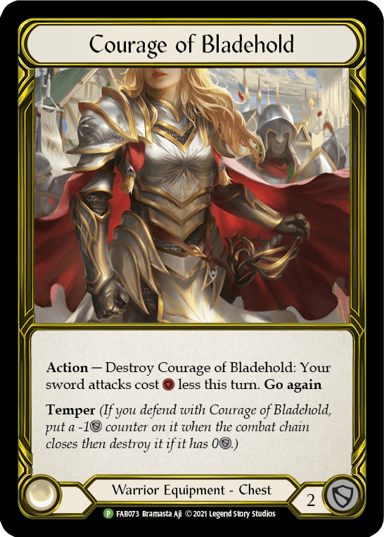 Courage of Bladehold (Golden) [FAB073] (Promo)  Cold Foil