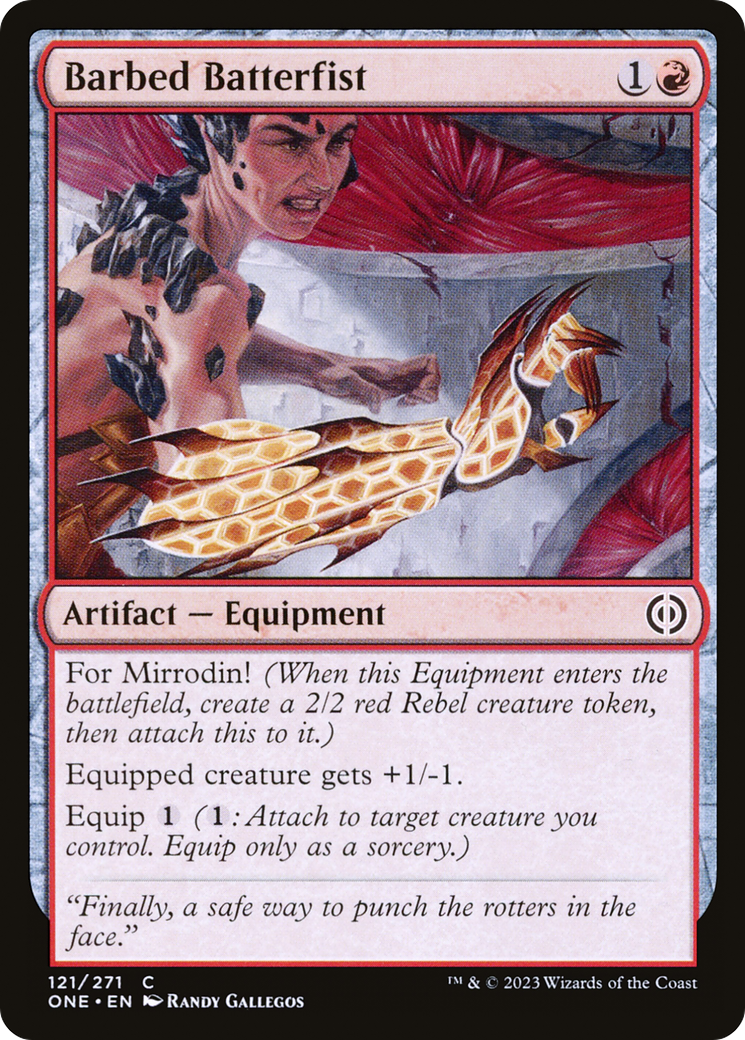 Barbed Batterfist [Phyrexia: All Will Be One] Foil