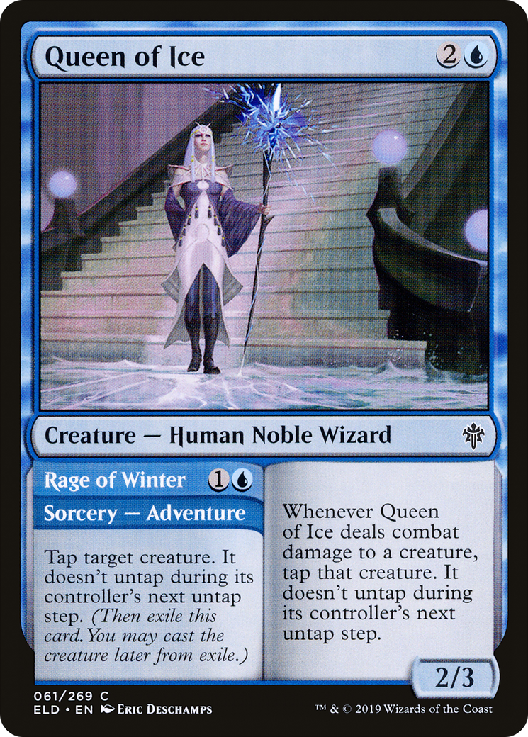 Queen of Ice // Rage of Winter [Throne of Eldraine] Foil