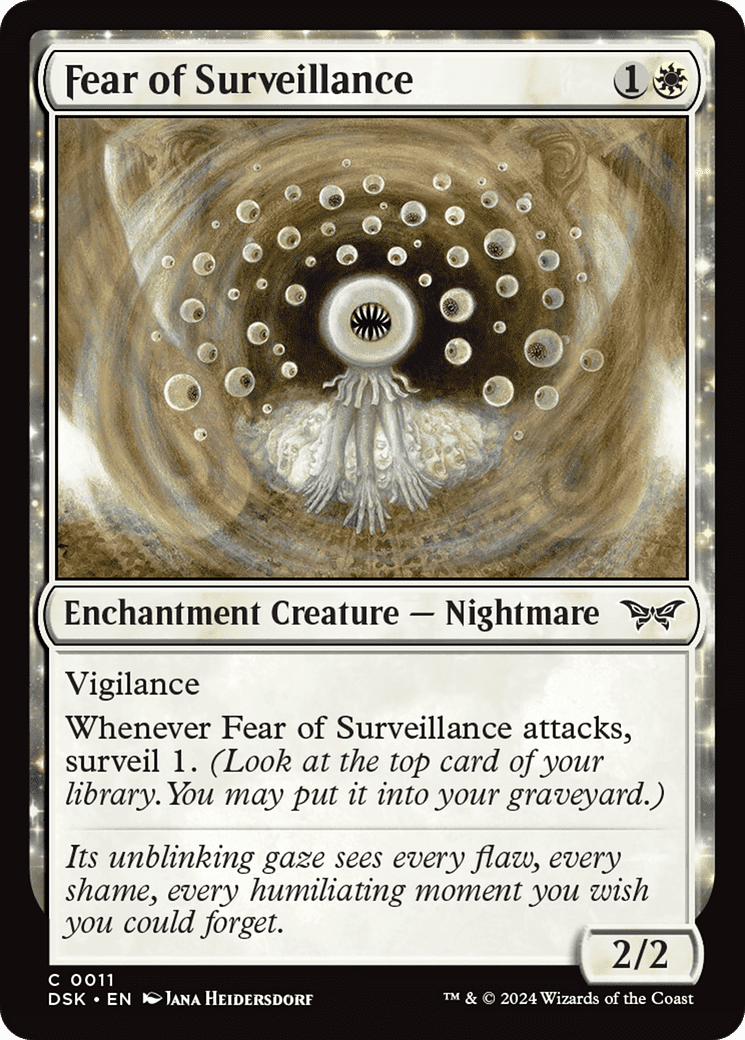 Fear of Surveillance [Duskmourn: House of Horror] Foil