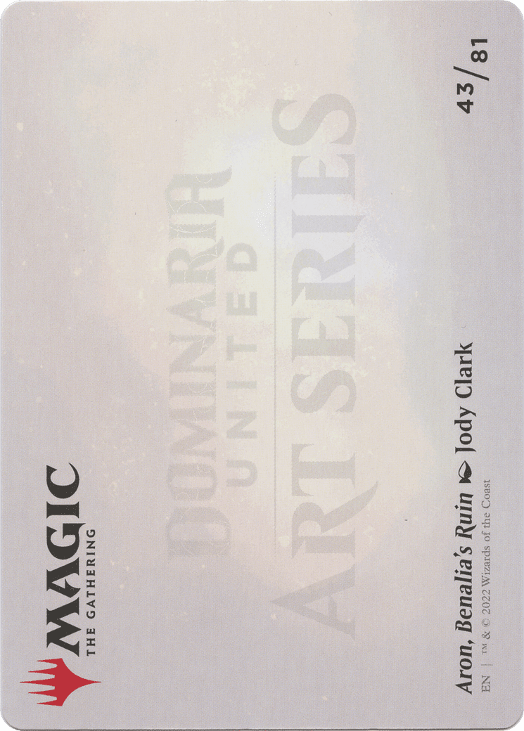Aron, Benalia's Ruin // Aron, Benalia's Ruin (ADMU-043) - Dominaria United Art Series (Borderless) Foil