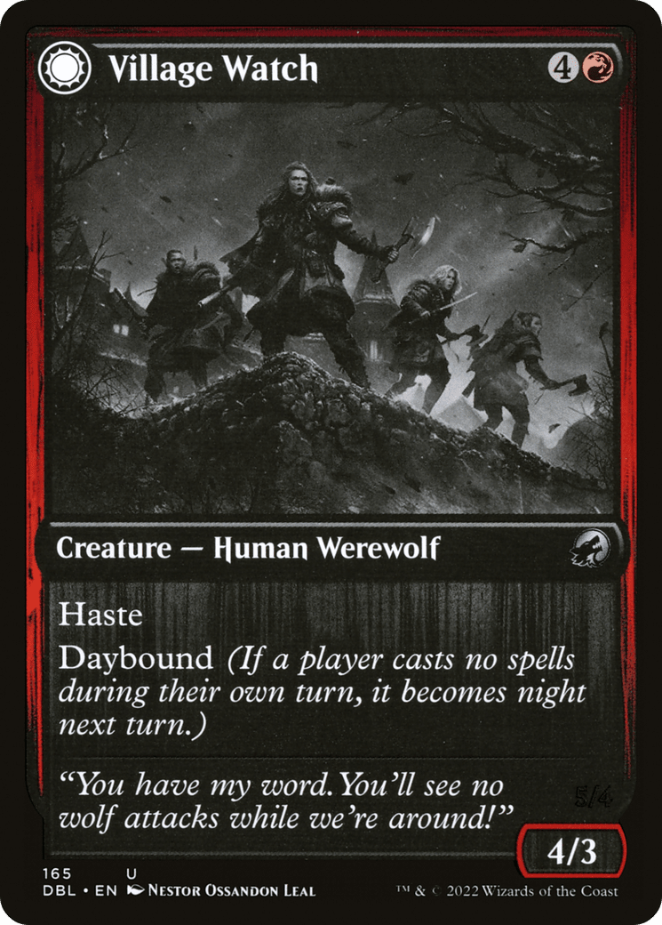 Village Watch // Village Reavers [Innistrad: Double Feature] Foil