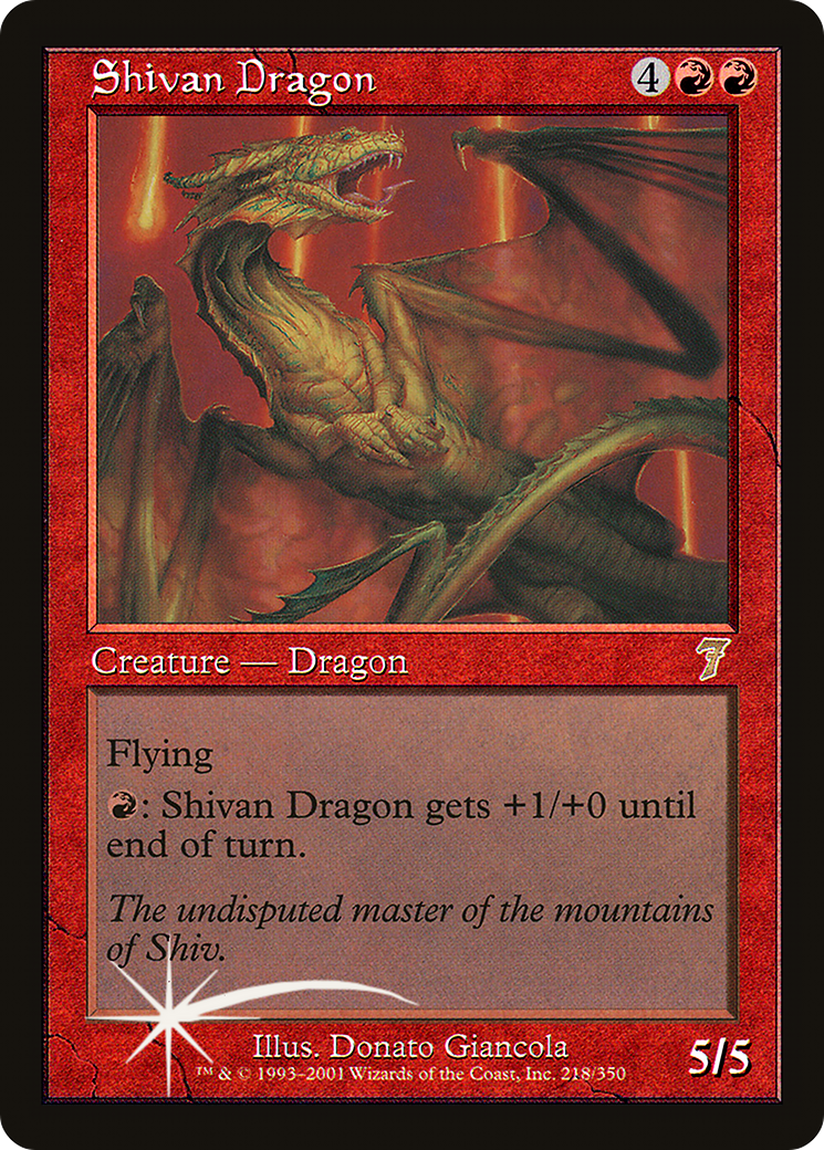 Shivan Dragon [Seventh Edition] Foil