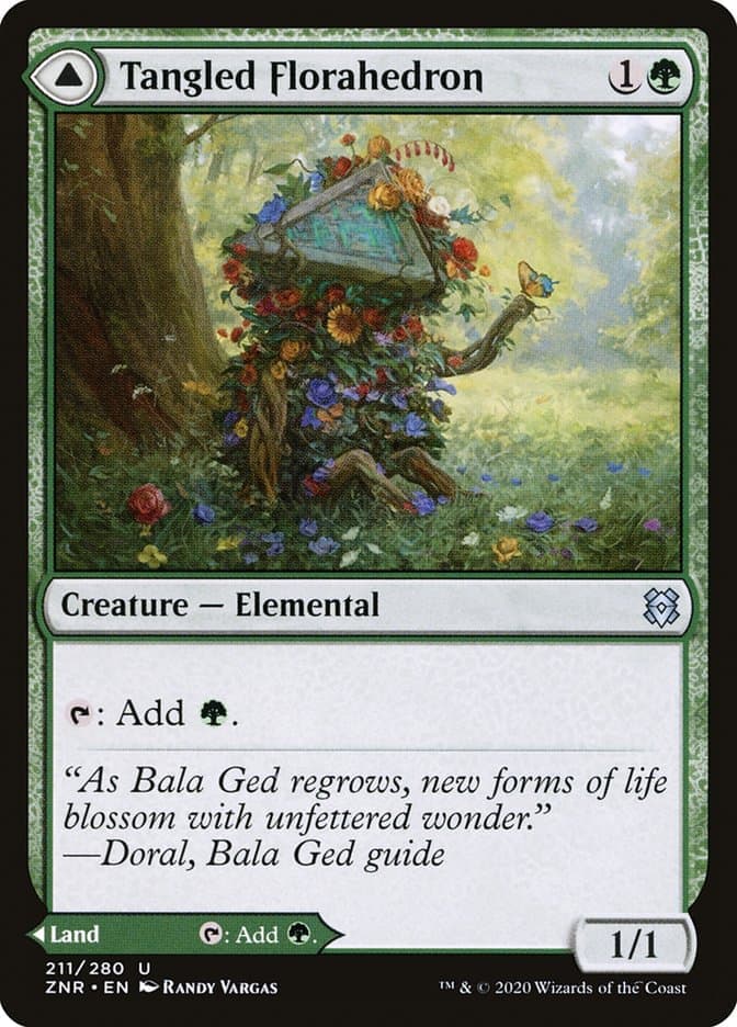 Tangled Florahedron // Tangled Vale [Zendikar Rising] Foil