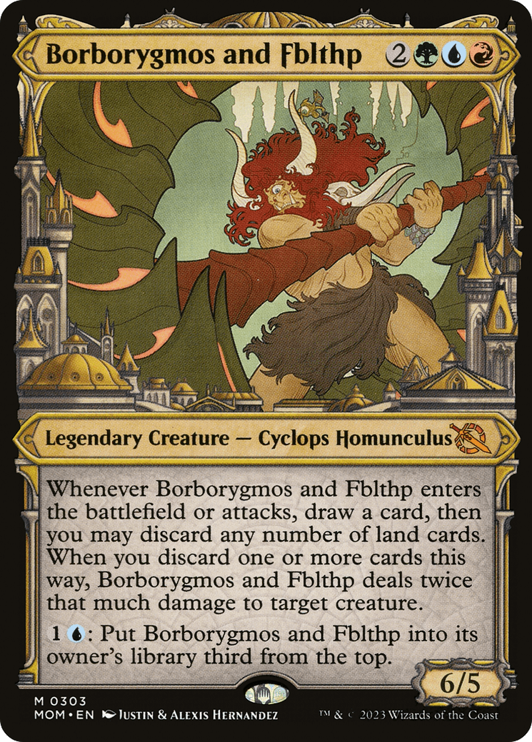 Borborygmos and Fblthp (Showcase Planar Booster Fun) [March of the Machine] Foil