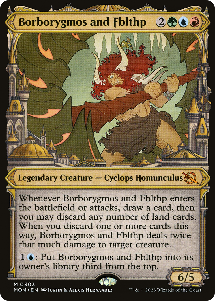 Borborygmos and Fblthp (Showcase Planar Booster Fun) [March of the Machine] Foil