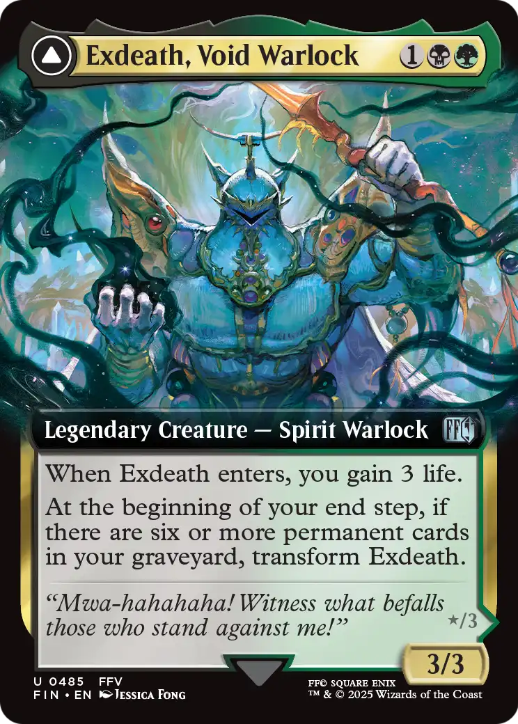 Exdeath, Void Warlock // Neo Exdeath, Dimension's End (485) [FINAL FANTASY] : (Extended Art) Foil