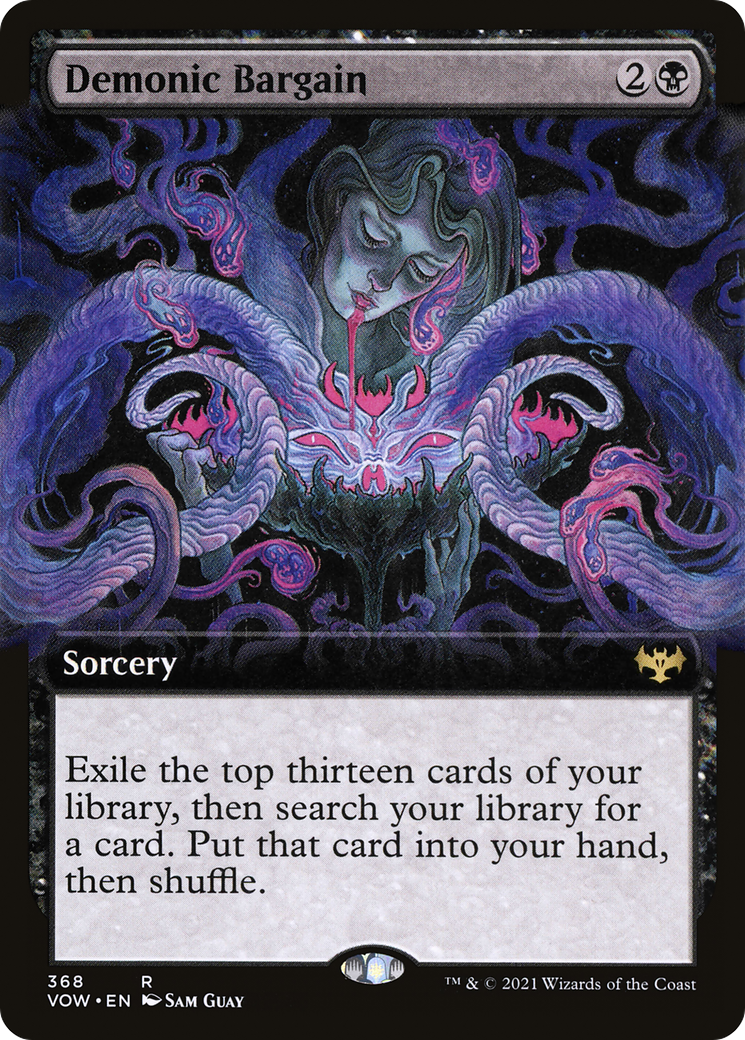 Demonic Bargain (Extended Art) [Innistrad: Crimson Vow] Foil