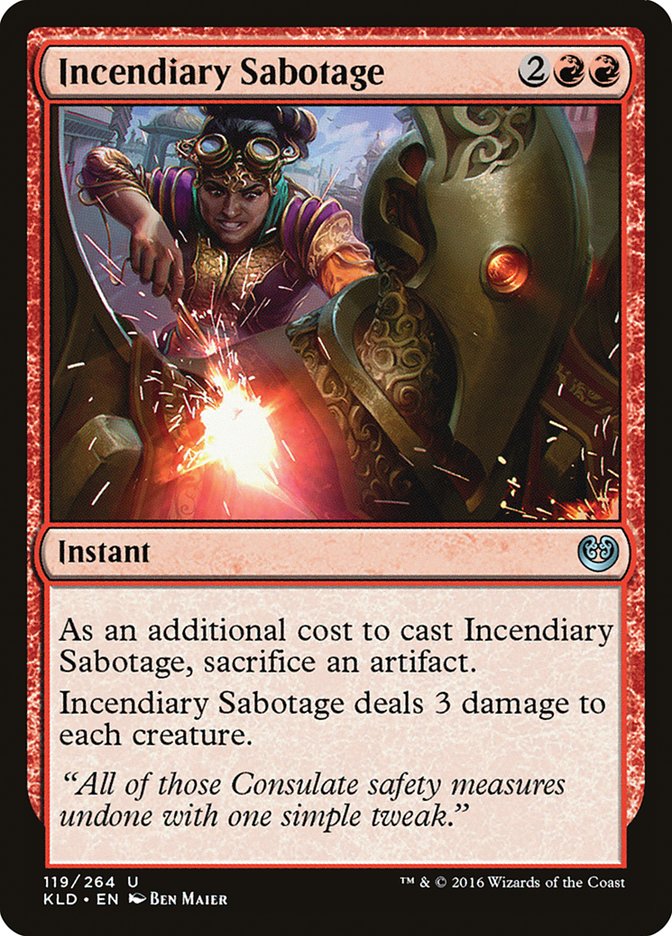 Incendiary Sabotage 119/264 (Kaladesh)  - Foil