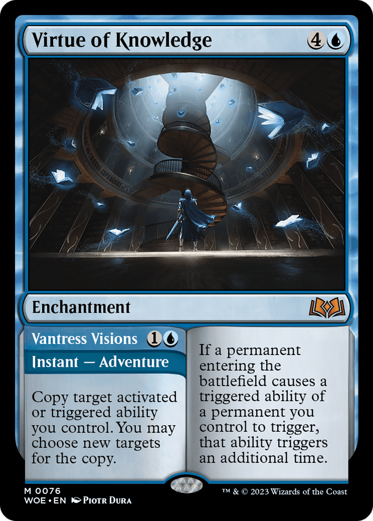 Virtue of Knowledge // Vantress Visions [Wilds of Eldraine] Foil