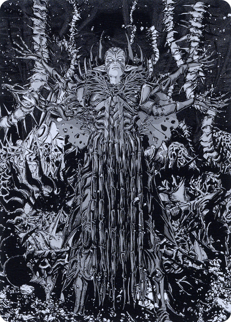 Nissa, Ascended Animist // Nissa, Ascended Animist (AONE-074) - Phyrexia: All Will Be One Art Series (Borderless) Foil