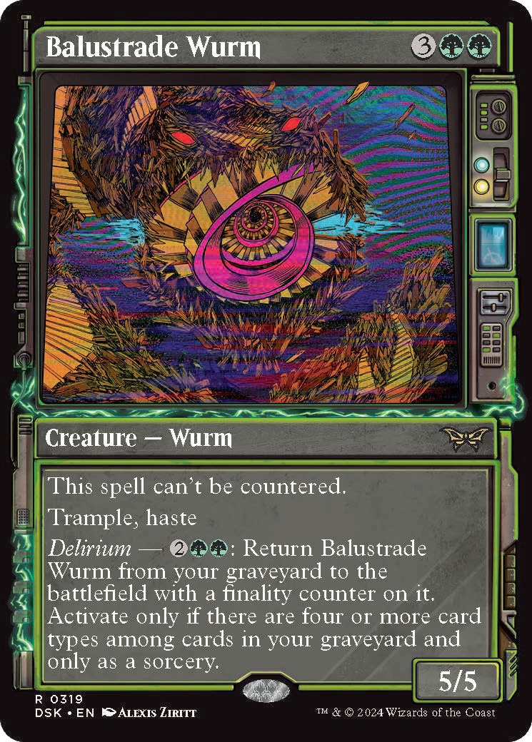 Balustrade Wurm (Showcase) [Duskmourn: House of Horror] Foil