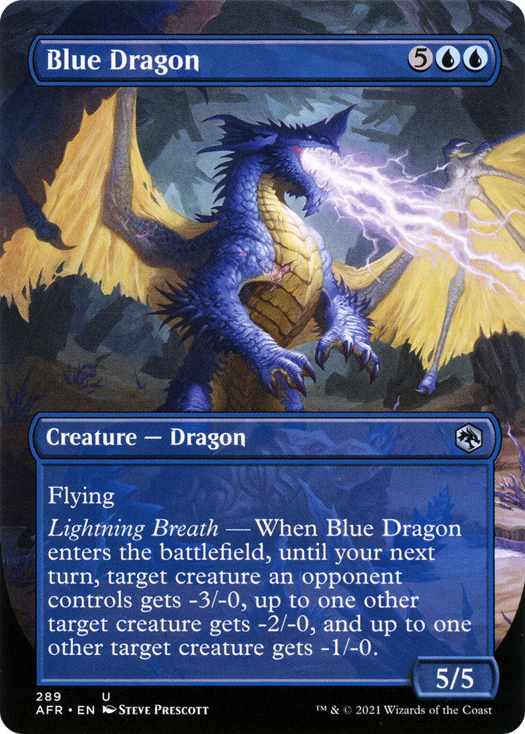 Blue Dragon (Borderless Alternate Art) [Dungeons & Dragons: Adventures in the Forgotten Realms] Foil