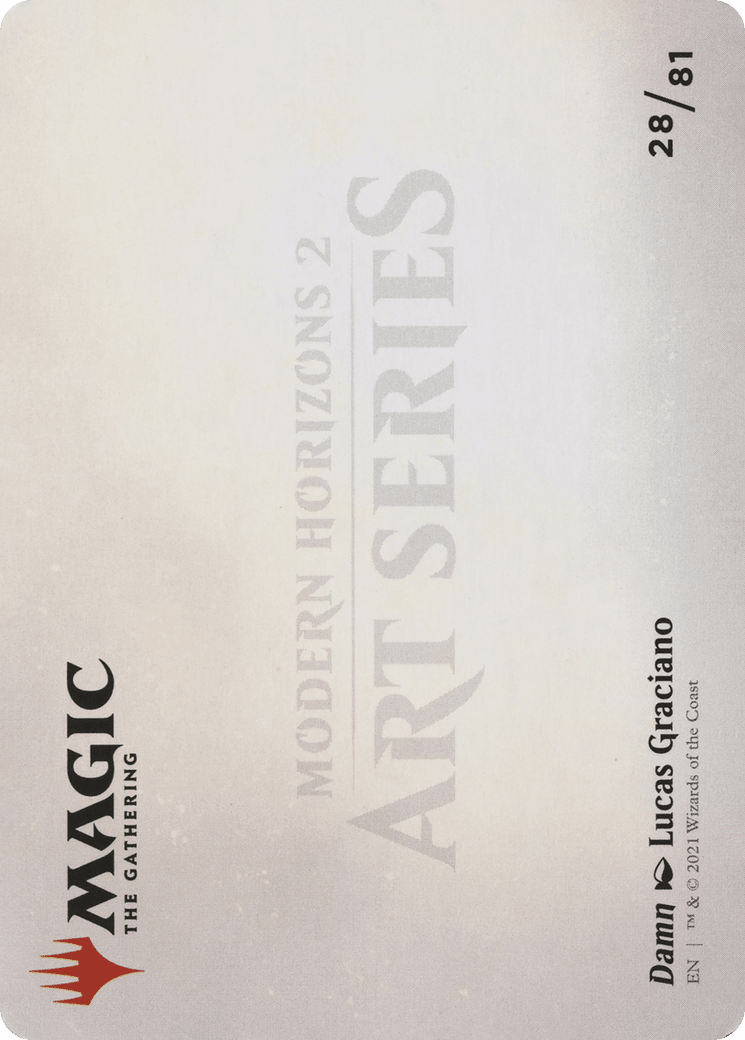 Damn // Damn (AMH2-028) - Modern Horizons 2 Art Series (Borderless) Foil