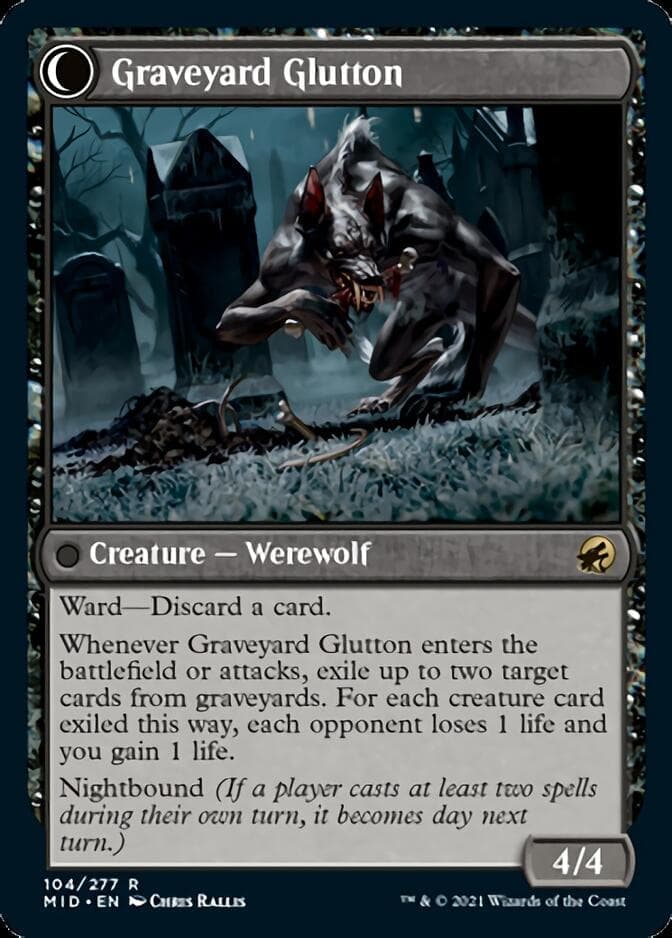 Graveyard Trespasser // Graveyard Glutton [Innistrad: Midnight Hunt] Foil