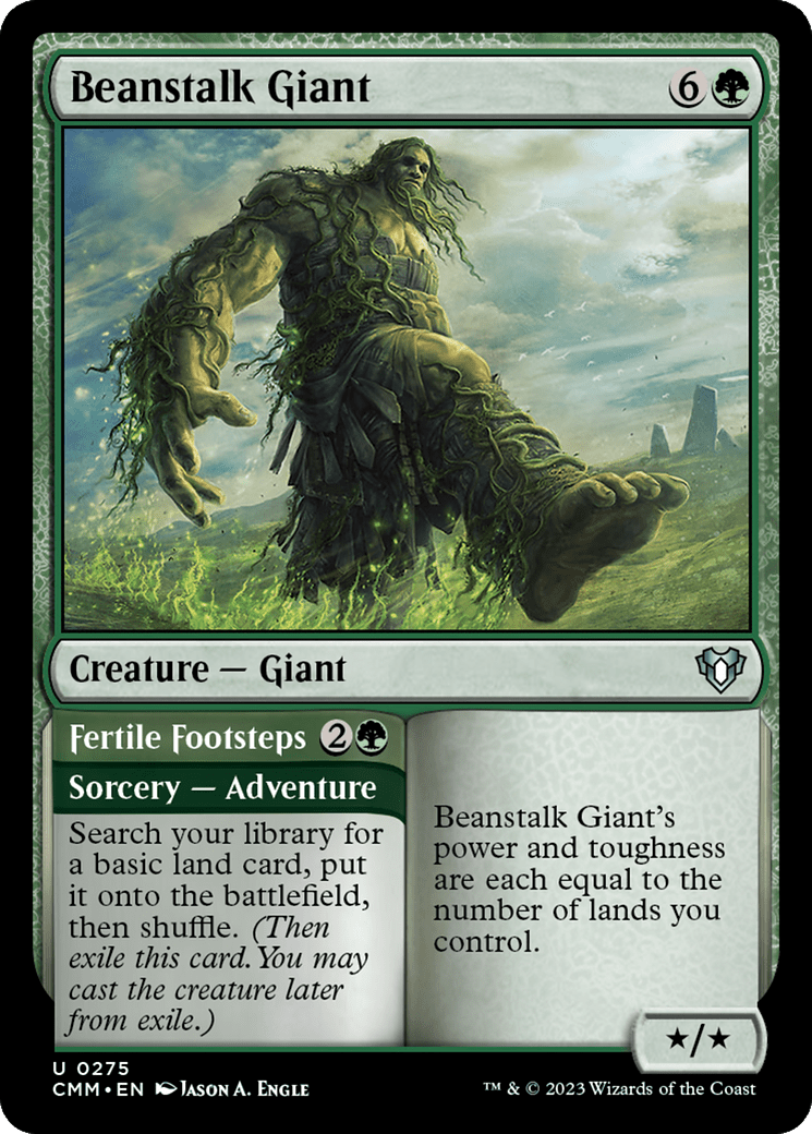 Beanstalk Giant // Fertile Footsteps [Commander Masters] Foil