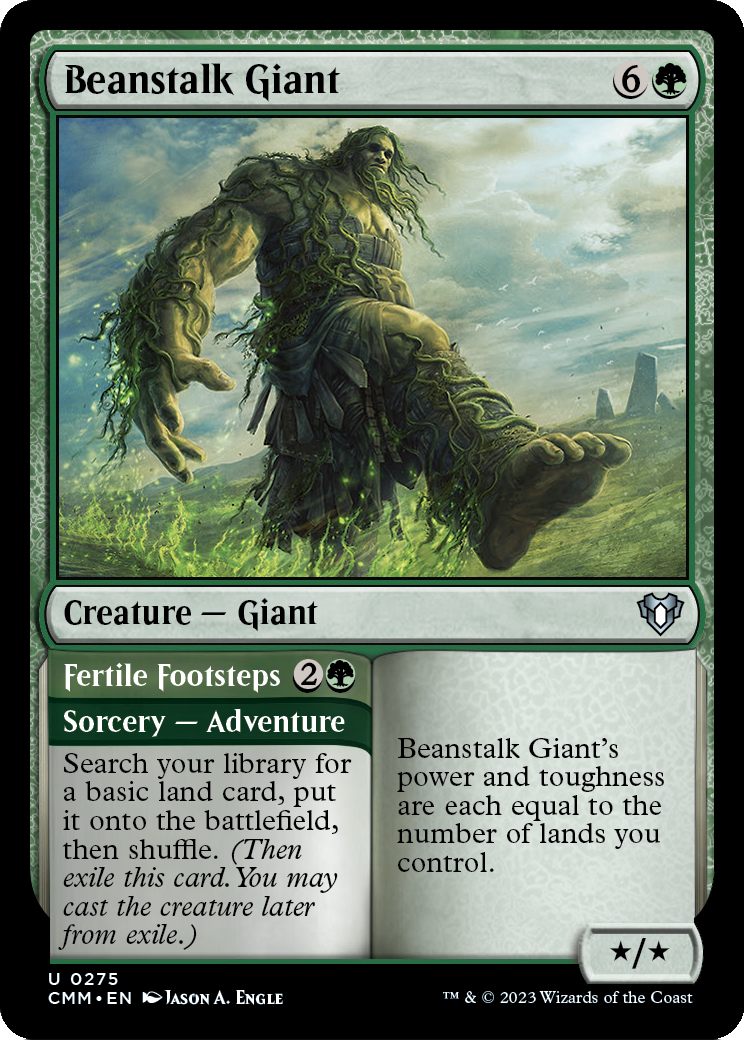 Beanstalk Giant // Fertile Footsteps [Commander Masters] Foil