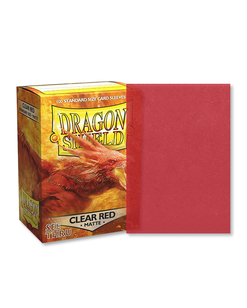 Dragon Shield | Standard Size Sleeves | 100ct | See Thru: Clear Red (Matte)
