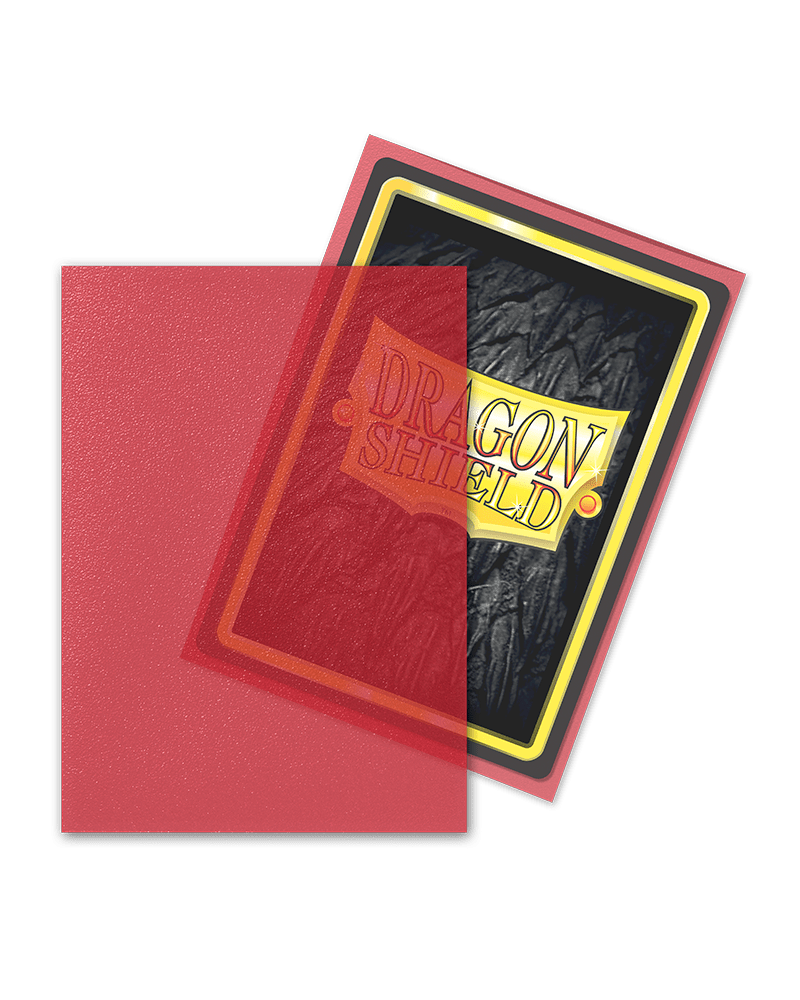 Dragon Shield | Standard Size Sleeves | 100ct | See Thru: Clear Red (Matte)