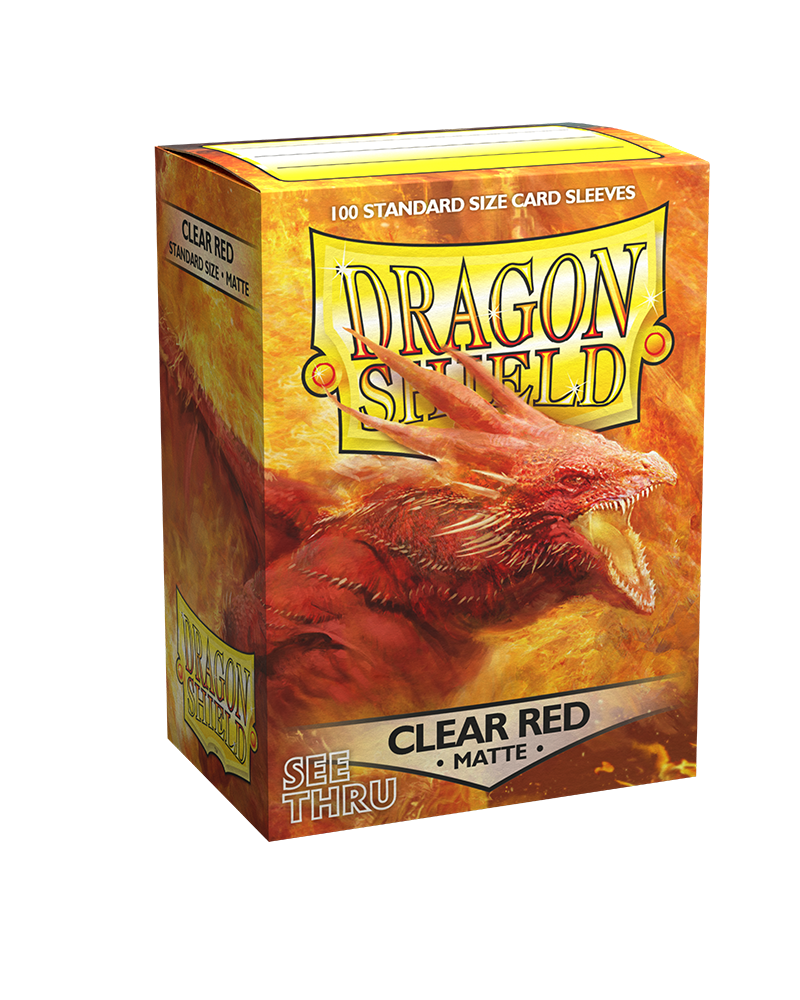 Dragon Shield | Standard Size Sleeves | 100ct | See Thru: Clear Red (Matte)
