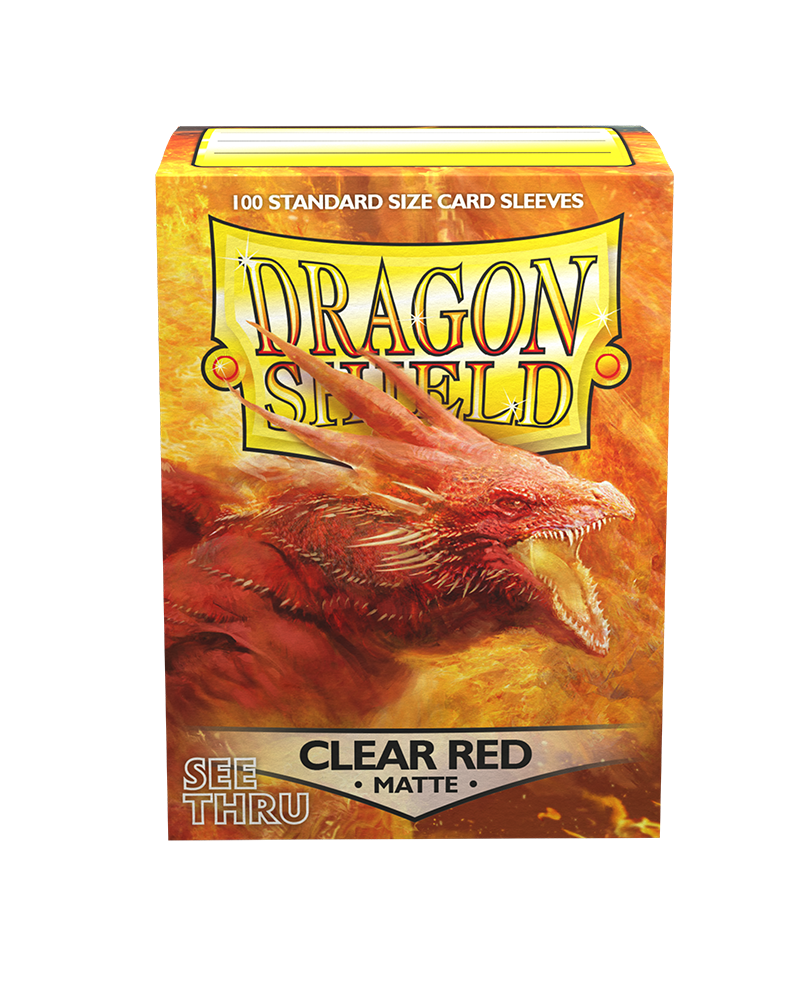 Dragon Shield | Standard Size Sleeves | 100ct | See Thru: Clear Red (Matte)