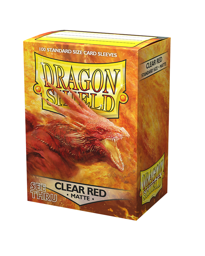 Dragon Shield | Standard Size Sleeves | 100ct | See Thru: Clear Red (Matte)