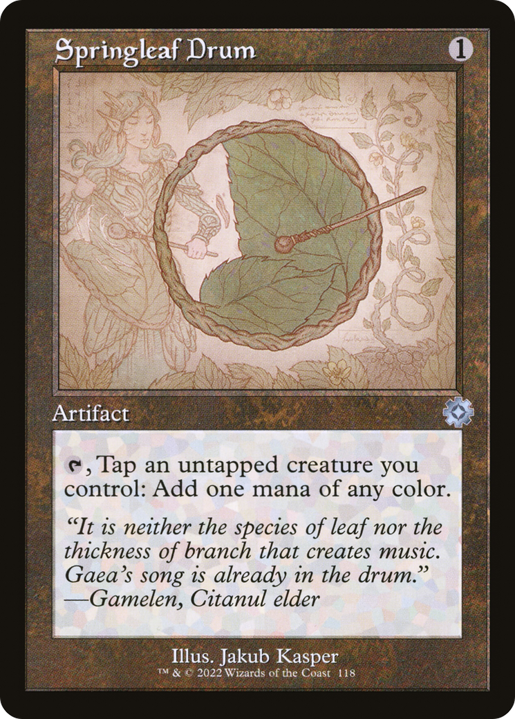 Springleaf Drum (Retro Schematic) [The Brothers' War Retro Artifacts] Foil