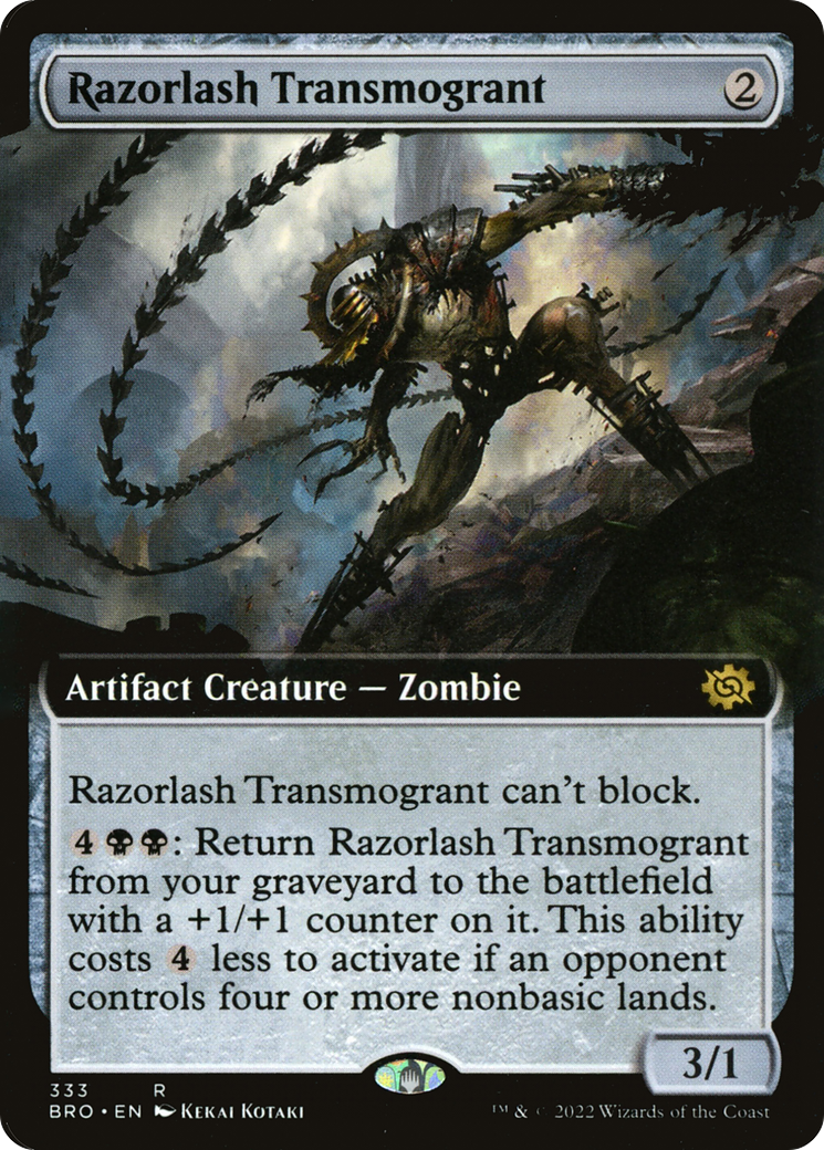 Razorlash Transmogrant (Extended Art) [The Brothers' War] Foil