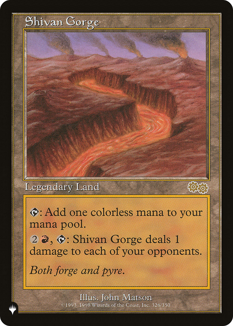 Shivan Gorge |  (USG-326) [The List]