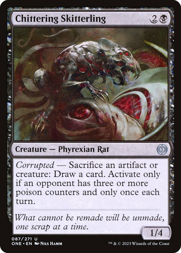 Chittering Skitterling [Phyrexia: All Will Be One] Foil