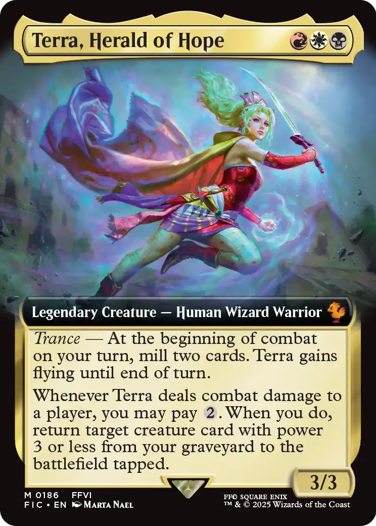 Terra, Herald of Hope (186) [Commander: FINAL FANTASY] : (Extended Art) Foil