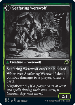 Suspicious Stowaway // Seafaring Werewolf [Innistrad: Double Feature] Foil