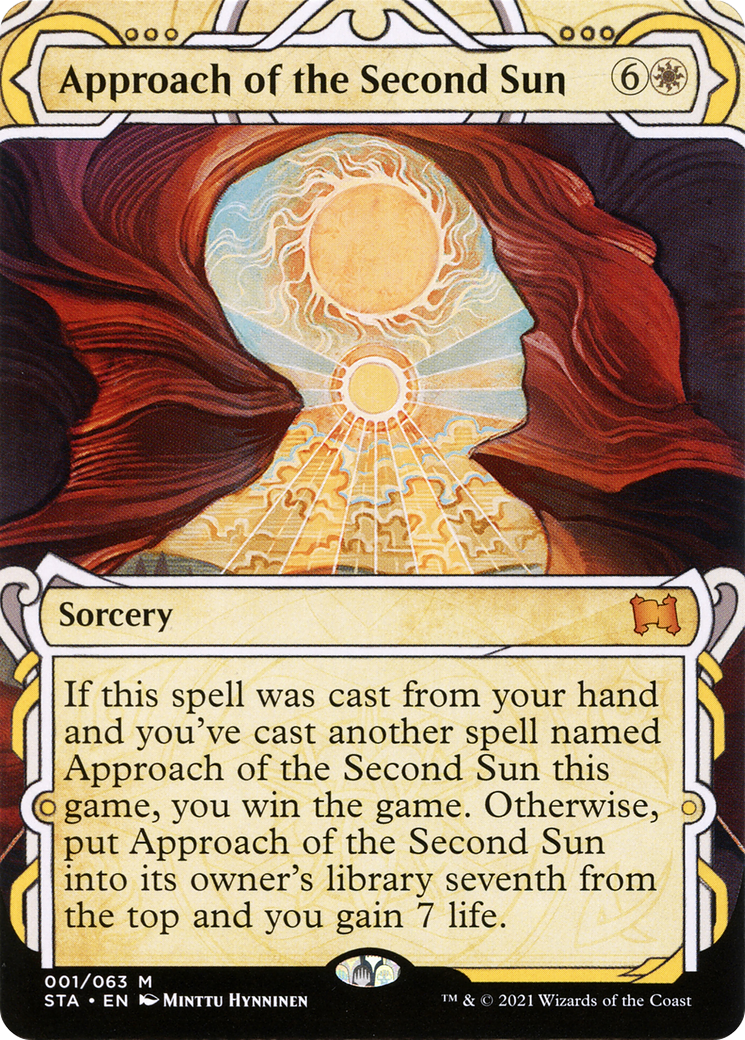 Approach of the Second Sun (STA-001) - Strixhaven Mystical Archive: (Showcase) (Borderless) Etched Foil