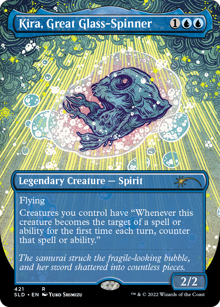 Kira, Great Glass-Spinner (Borderless) [Secret Lair Drop Series] Foil