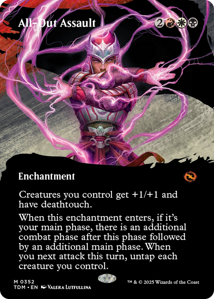 All-Out Assault (Borderless) (352) [Tarkir: Dragonstorm]  Foil