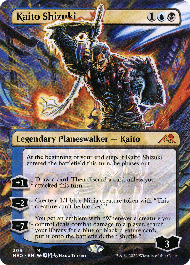 Kaito Shizuki (Borderless) [Kamigawa: Neon Dynasty] Foil