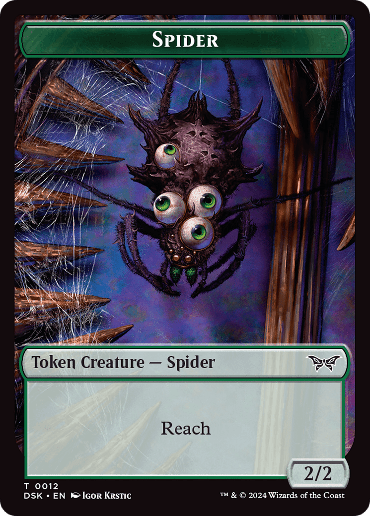 Spider Token [Duskmourn: House of Horror Tokens] Foil