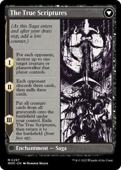 Sheoldred // The True Scriptures (Showcase Planar Booster Fun) [March of the Machine] Foil